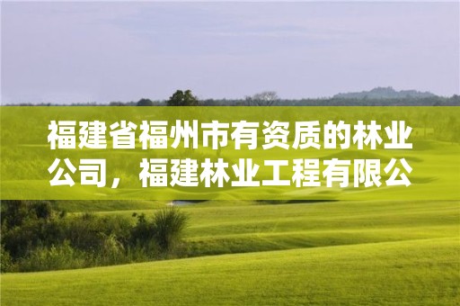 福建省福州市有资质的林业公司,福建林业工程有限公司