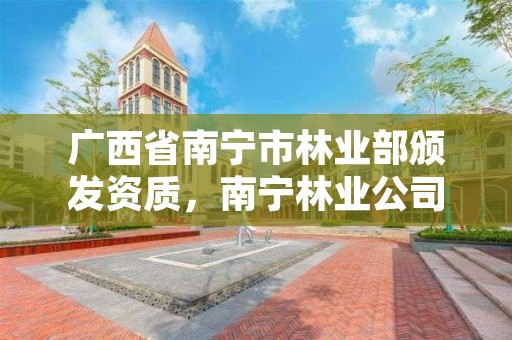 广西省南宁市林业部颁发资质，南宁林业公司