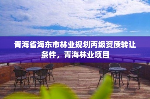 青海省海东市林业规划丙级资质转让条件,青海林业项目