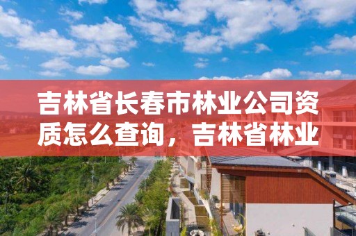 吉林省长春市林业公司资质怎么查询，吉林省林业产品质量监督检验站