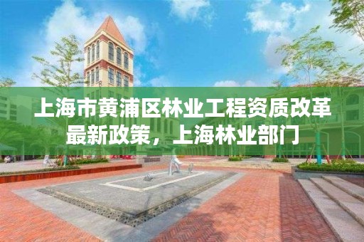 上海市黄浦区林业工程资质改革最新政策，上海林业部门