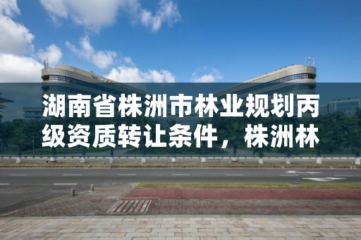 湖南省株洲市林业规划丙级资质转让条件,株洲林业局官方网站