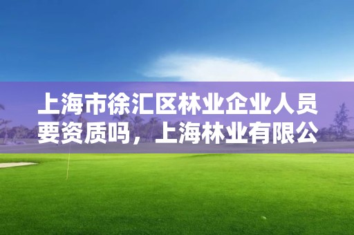 上海市徐汇区林业企业人员要资质吗，上海林业有限公司
