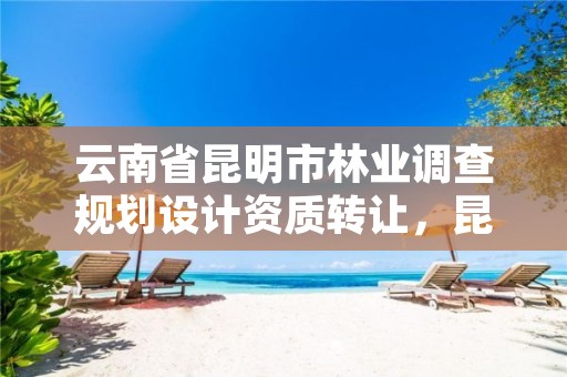 云南省昆明市林业调查规划设计资质转让,昆明林业规划院