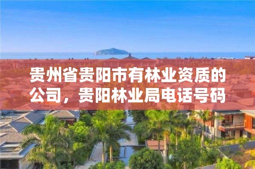 贵州省贵阳市有林业资质的公司,贵阳林业局电话号码
