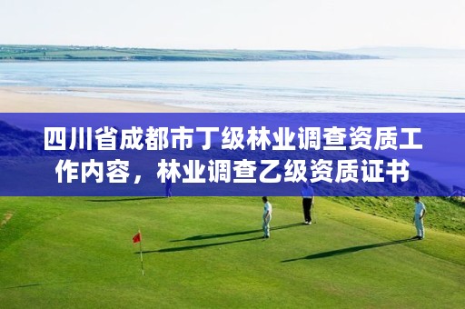 四川省成都市丁级林业调查资质工作内容,林业调查乙级资质证书