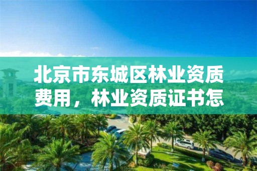 北京市东城区林业资质费用,林业资质证书怎么办理?