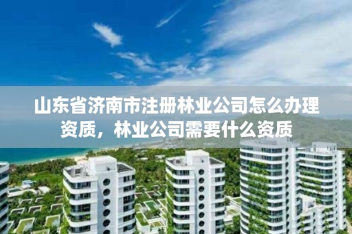 山东省济南市注册林业公司怎么办理资质，林业公司需要什么资质
