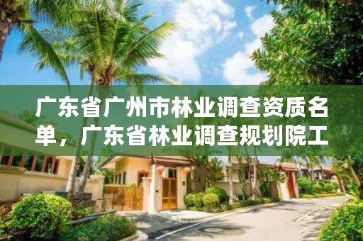 广东省广州市林业调查资质名单,广东省林业调查规划院工程师
