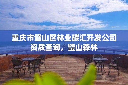 重庆市璧山区林业碳汇开发公司资质查询,璧山森林