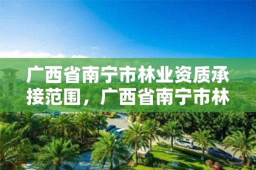 广西省南宁市林业资质承接范围，广西省南宁市林业资质承接范围有哪些