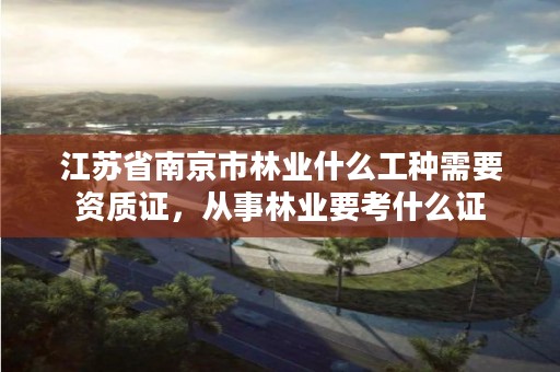 江苏省南京市林业什么工种需要资质证，从事林业要考什么证