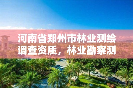 河南省郑州市林业测绘调查资质，林业勘察测绘资质