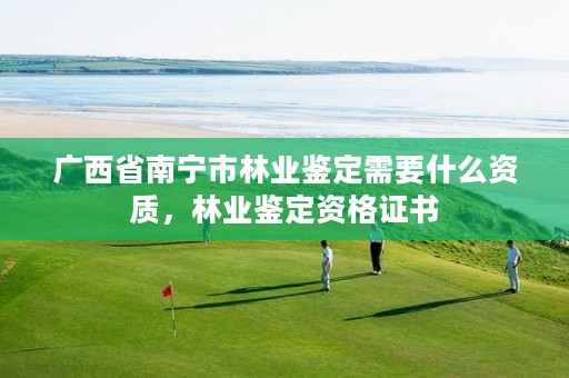 广西省南宁市林业鉴定需要什么资质，林业鉴定资格证书