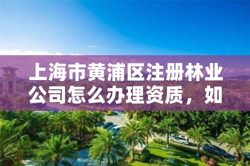 上海市黄浦区注册林业公司怎么办理资质，如何注册林业公司