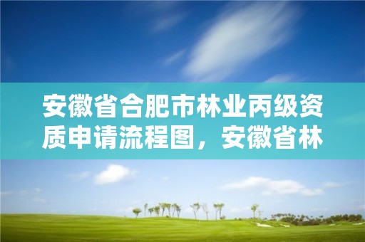 安徽省合肥市林业丙级资质申请流程图，安徽省林业综合楼地址