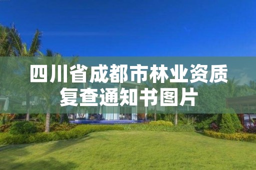 四川省成都市林业资质复查通知书图片