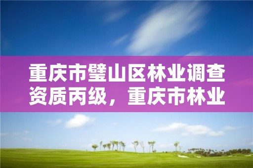 重庆市璧山区林业调查资质丙级,重庆市林业局项目
