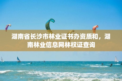 湖南省长沙市林业证书办资质和，湖南林业信息网林权证查询