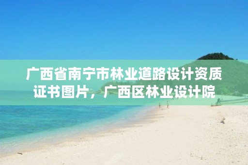 广西省南宁市林业道路设计资质证书图片，广西区林业设计院