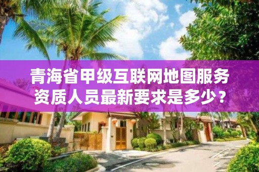 青海省甲级互联网地图服务资质人员最新要求是多少？