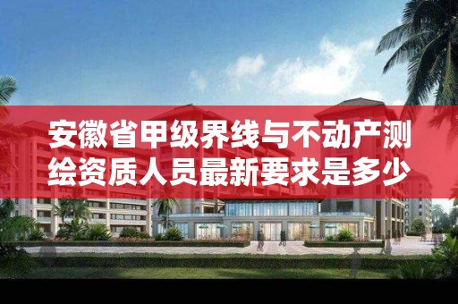 安徽省甲级界线与不动产测绘资质人员最新要求是多少？