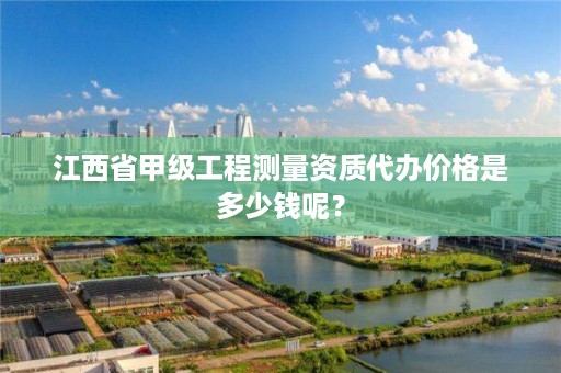 江西省甲级工程测量资质代办价格是多少钱呢?