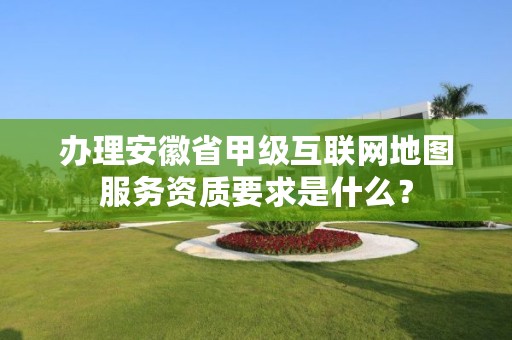 办理安徽省甲级互联网地图服务资质要求是什么?