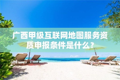 广西甲级互联网地图服务资质申报条件是什么?