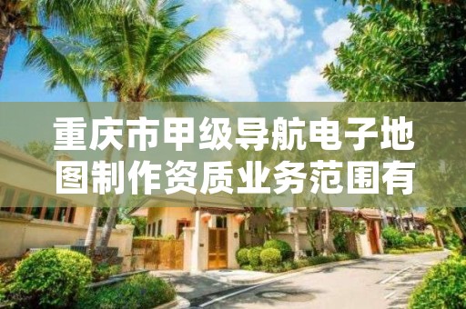 重庆市甲级导航电子地图制作资质业务范围有哪些?