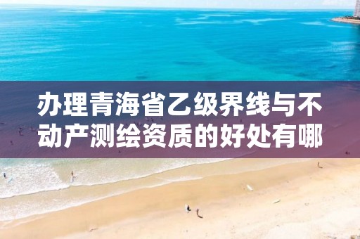 办理青海省乙级界线与不动产测绘资质的好处有哪些？