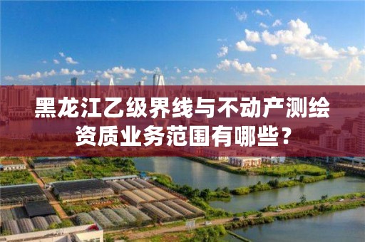 黑龙江乙级界线与不动产测绘资质业务范围有哪些?