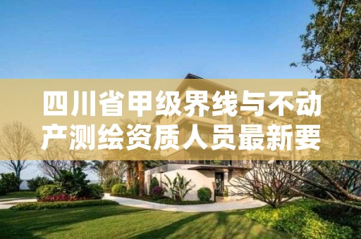 四川省甲级界线与不动产测绘资质人员最新要求是多少？