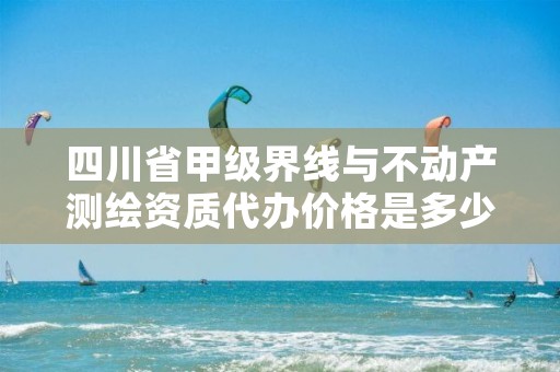 四川省甲级界线与不动产测绘资质代办价格是多少钱?