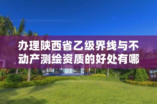 办理陕西省乙级界线与不动产测绘资质的好处有哪些？