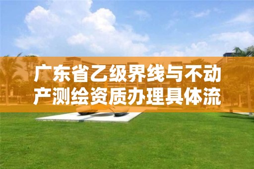 广东省乙级界线与不动产测绘资质办理具体流程是什么?