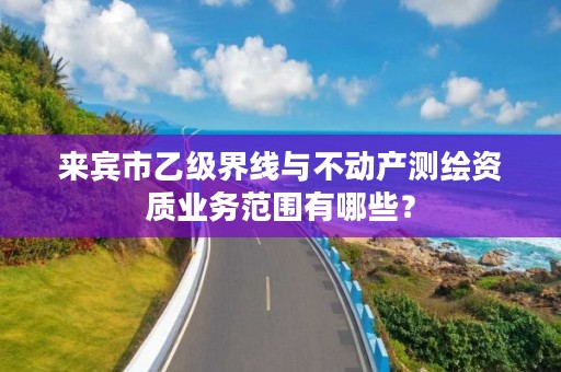 来宾市乙级界线与不动产测绘资质业务范围有哪些？