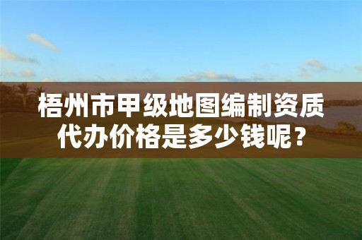 梧州市甲级地图编制资质代办价格是多少钱呢？