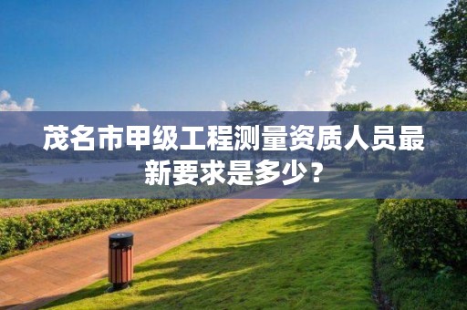 茂名市甲级工程测量资质人员最新要求是多少?