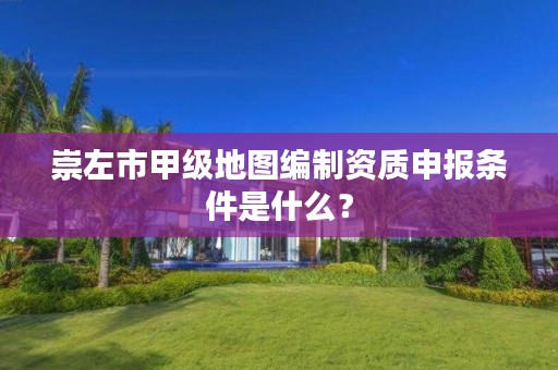 崇左市甲级地图编制资质申报条件是什么？