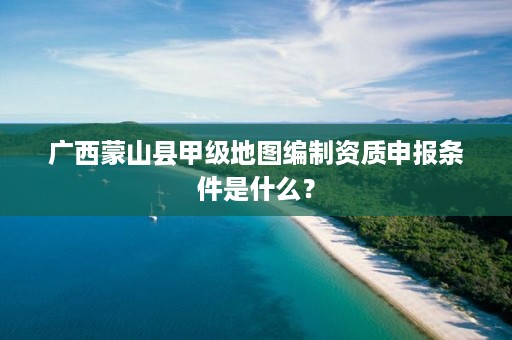 广西蒙山县甲级地图编制资质申报条件是什么？