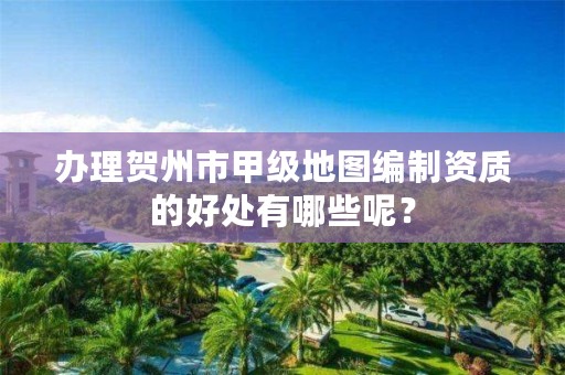 办理贺州市甲级地图编制资质的好处有哪些呢？