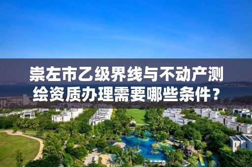 崇左市乙级界线与不动产测绘资质办理需要哪些条件？