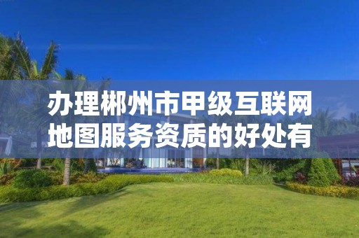 办理郴州市甲级互联网地图服务资质的好处有哪些呢?