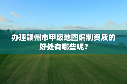 办理赣州市甲级地图编制资质的好处有哪些呢?