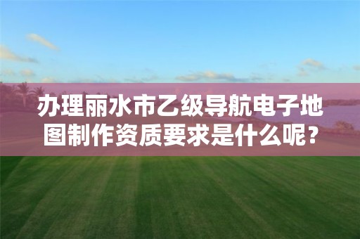 办理丽水市乙级导航电子地图制作资质要求是什么呢?