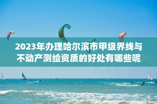 2023年办理哈尔滨市甲级界线与不动产测绘资质的好处有哪些呢？