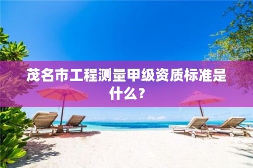 茂名市工程测量甲级资质标准是什么？
