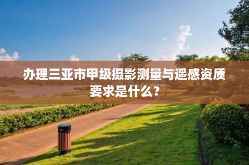 办理三亚市甲级摄影测量与遥感资质要求是什么?