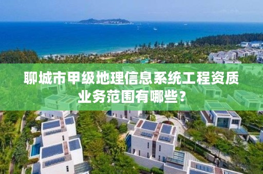 聊城市甲级地理信息系统工程资质业务范围有哪些?